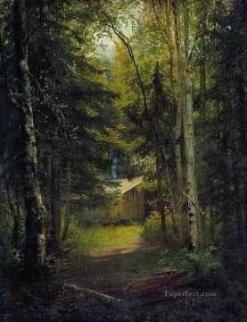 森の中の小屋 古典的な風景 イワン・イワノビッチ Oil Paintings